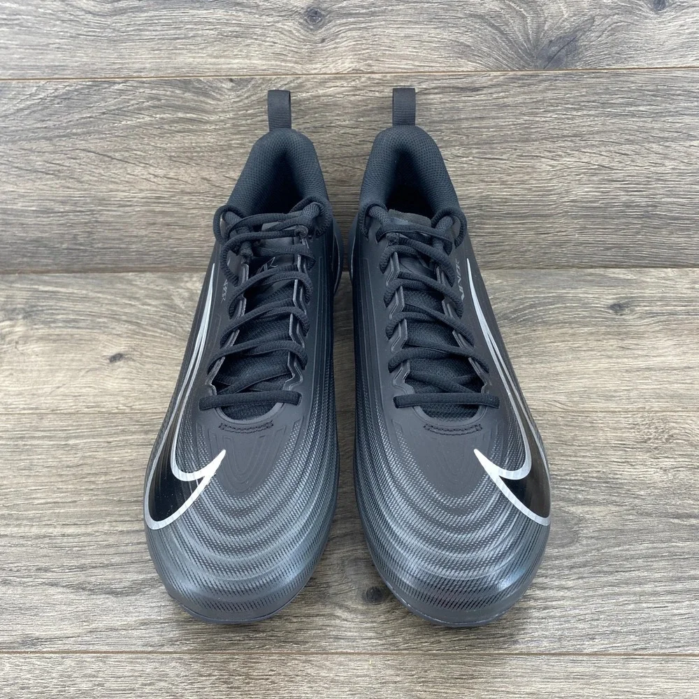 Nike Vapor Edge Shark 2 Football Cleats Mens 13 Black FB3303-002 Low Top Molded